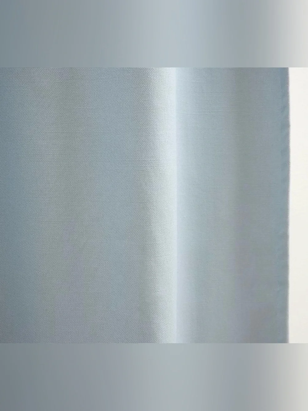 NWT SINGLE Pottery Barn Broadway Chambray Blue Blackout Curtain 50x84 in